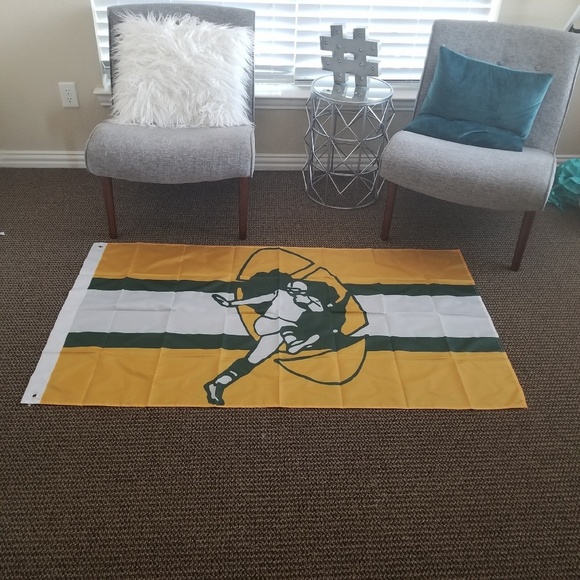 Green Bay Packers Retro Flag Banner 3x5 New - Picture 3 of 3